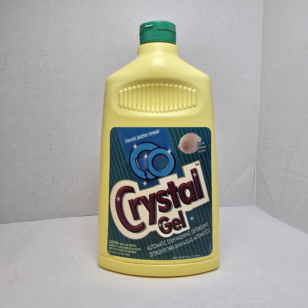 Crystal Gel Vintage Automatic Dish Washing Detergent Gel NOS Fresh Lemon Prop